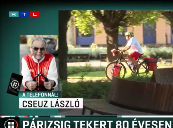 Sikerült: A 80 éves Laci bácsi Szentesről biciklivel tekert el Párizsba, az olimpiára