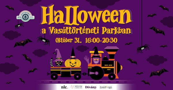 Halloween-i program gyerekeknek: szellemvonat, arcfestés, kézműves foglalkozások a Vasúttörténeti Parkban