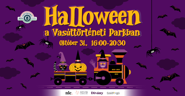 Halloween-i program gyerekeknek: szellemvonat, arcfestés, kézműves foglalkozások a Vasúttörténeti Parkban